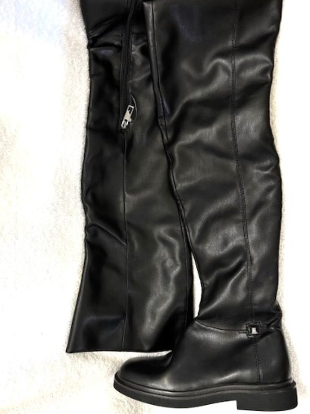 Franco Sarto Angeli Over-the-Knee low heel black boots NWOT Size 6